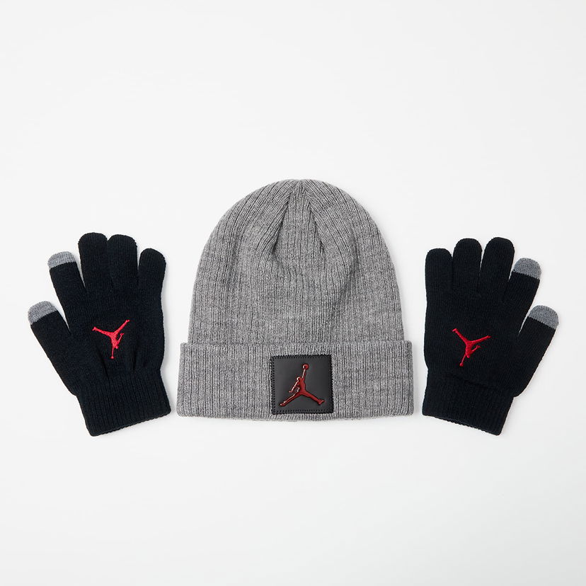 Шапка Jordan Jumpman Patch Beanie Set Сиво | 9A0604-GEH