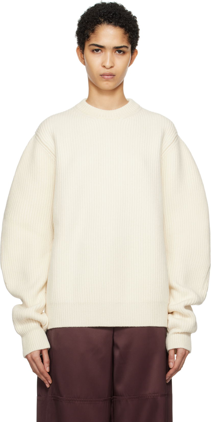 Пуловер Jil Sander Wool Sweater Бяло | J21GP0152_J14747