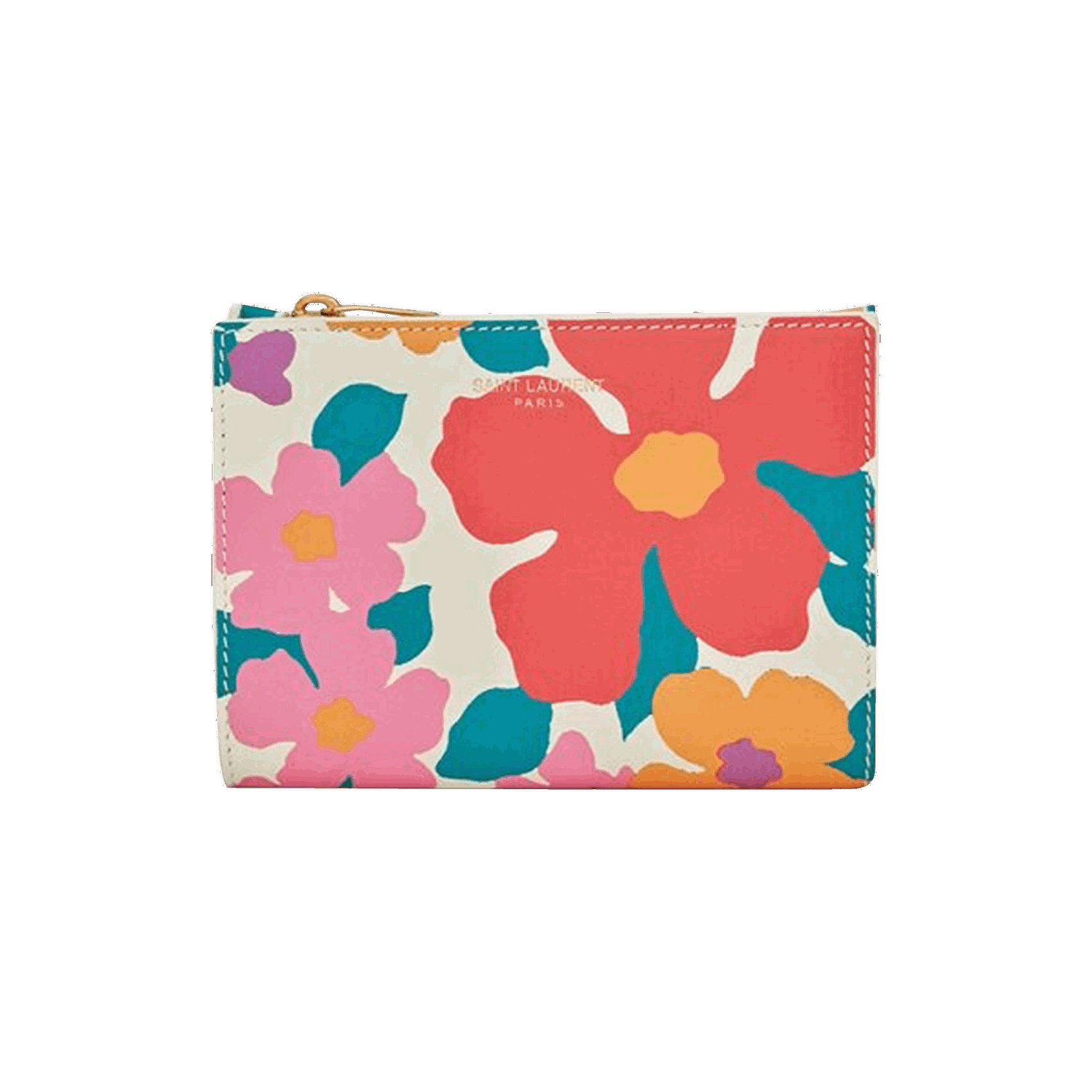 Портфейл Saint Laurent Floral Bi Fold Wallet Розово | 668322 AAAGO 9183, 0
