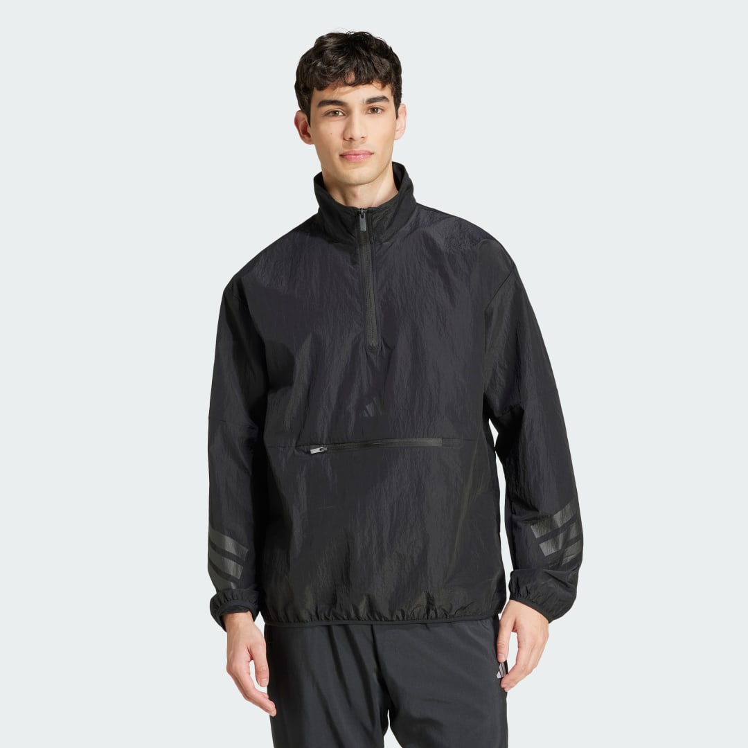 Ветровка adidas Performance Future Icons 3-Stripes Woven Half-Zip Anorak Черно | JI8778, 0