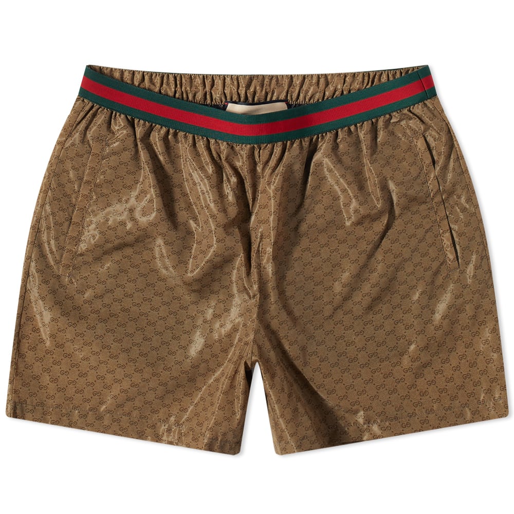 Бански Gucci GG Jaquard Swim Short Кафяво | 699086-XHAFY-2190, 0