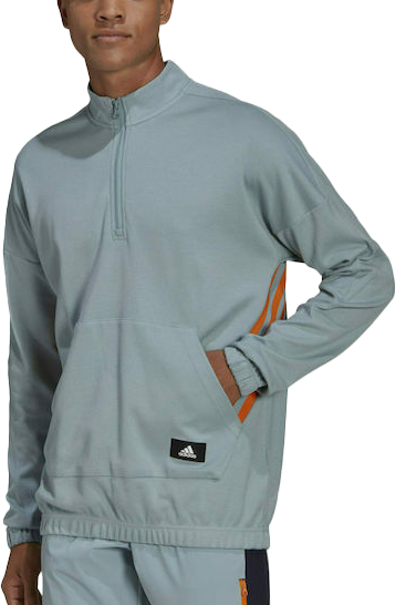 Суитчър adidas Performance Sportswear TRVL 1/4 Zip Hoodie Зелено | ha2342, 0
