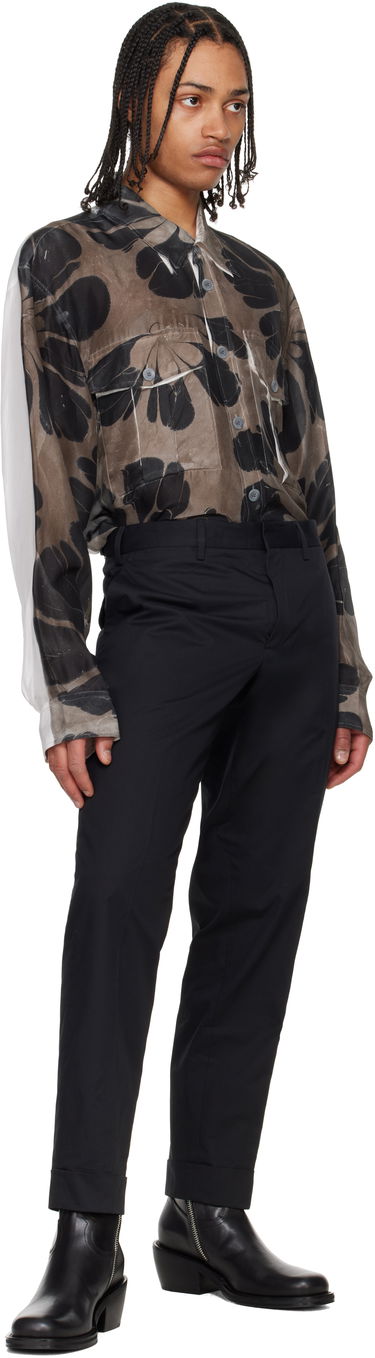 Панталони Dries Van Noten Dries Van Noten Cuffed Trousers Черно | 251-020904-1147, 3
