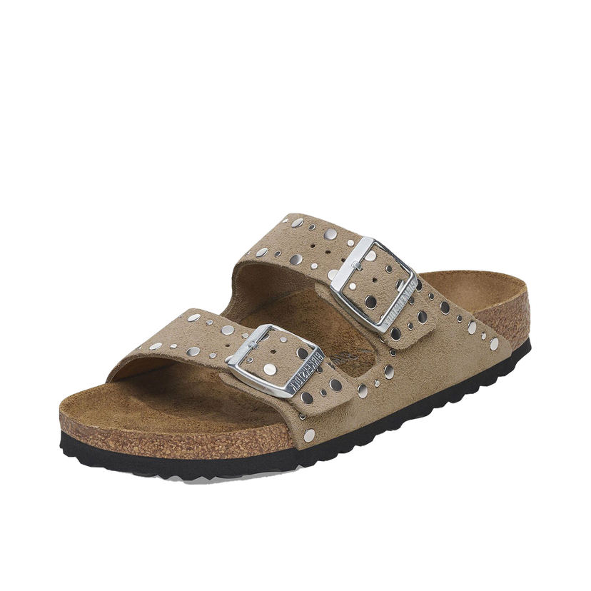 Кецове и обувки Birkenstock Arizona Rivet Suede Leather Regular Fit Sandals Бежово | B1029361