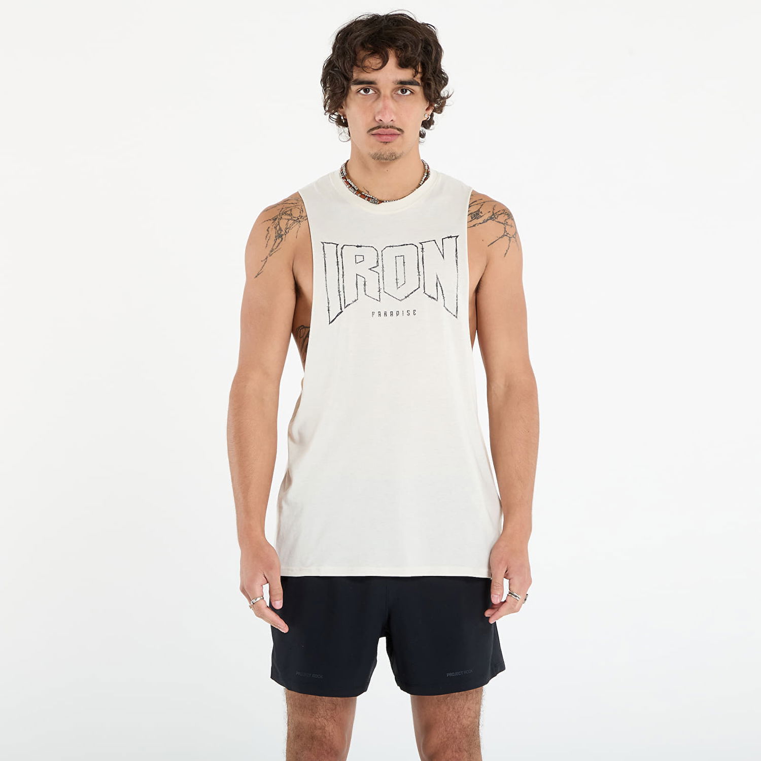 Потник Under Armour Project Rock Graphic Training Tank Бежово | 6006257-279, 0