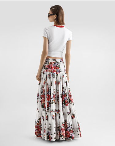 Пола Dolce & Gabbana Dolce & Gabbana Flower Bouquet-print Poplin Long Skirt Многоцветен | F4DC6THS5UUHA5ZO, 2