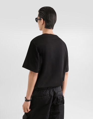 Фланелка Dolce & Gabbana Jersey T-shirt with DG Logo Physical Education Training Patch Черно | G8PN9ZG7PZFN0000, 2