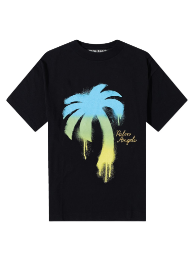 Тениска Palm Angels Spray Palm Tee Черно | PMAA001F22JER0111055