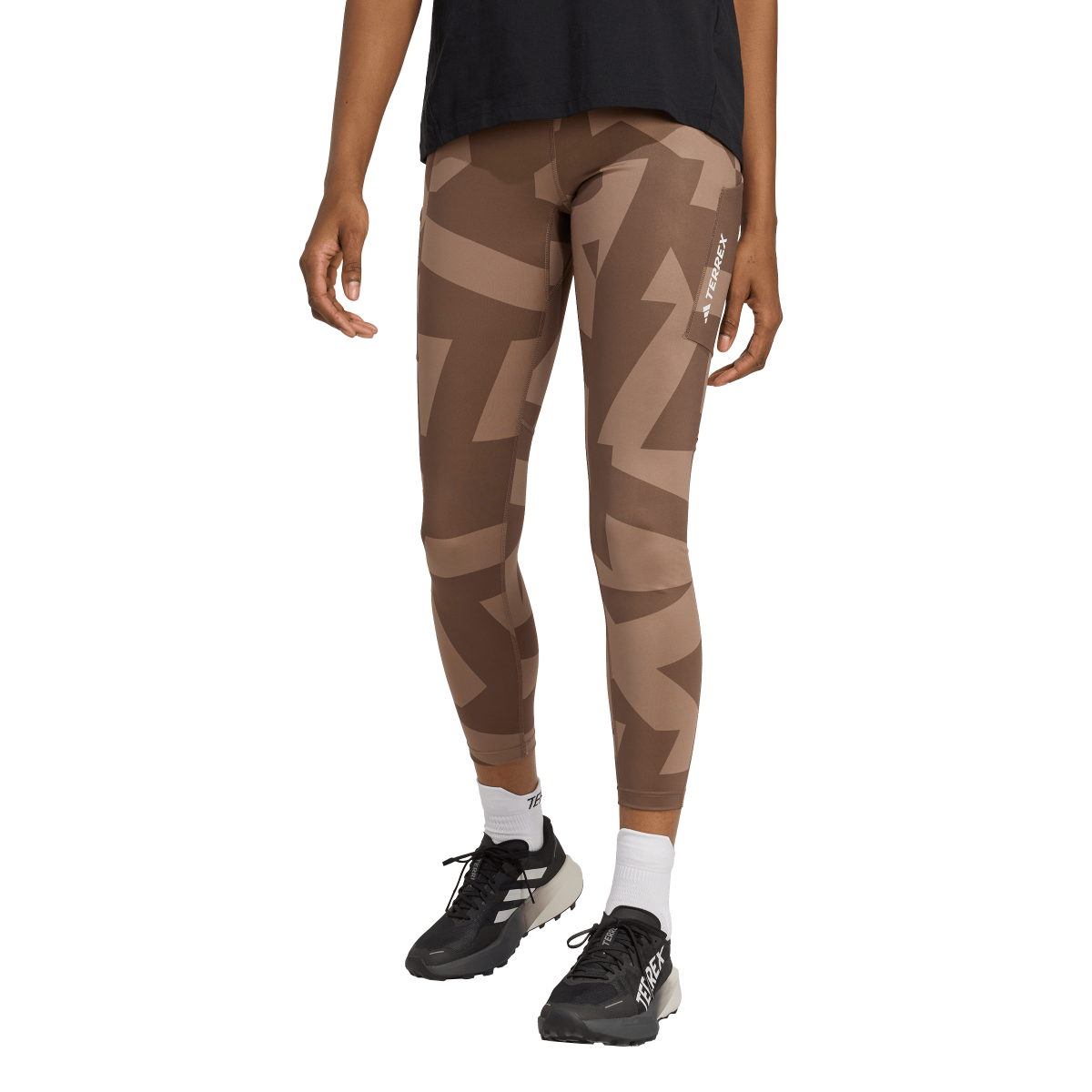 Чорапи adidas Originals Mid-Rise 7/8 Trail Running Tights Кафяво | JM0426, 0