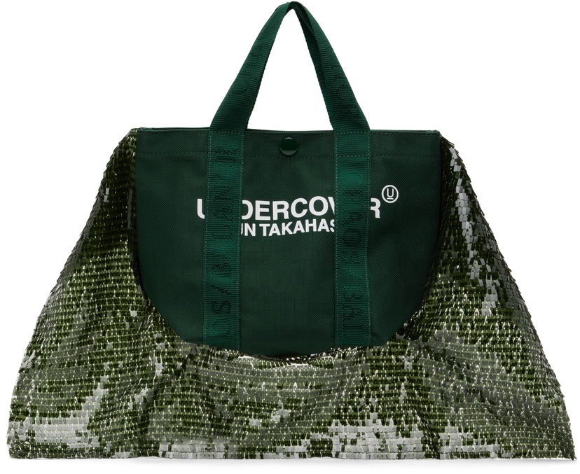 Голяма пазарска чанта UNDERCOVER Sequin Tote Bag Зелено | UC2D1B12-1