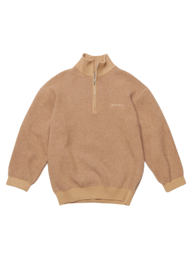 Пуловер Jacquemus La Maille Berger Zip Collar Beige Бежово | 226KN040-2113-150