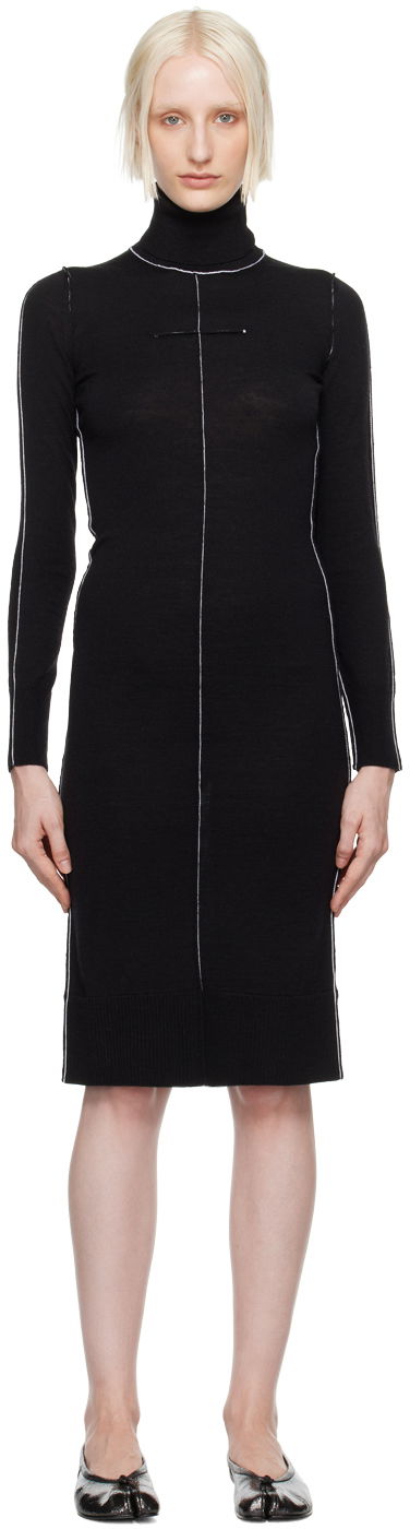 Pокля Maison Margiela MM6 Black Turtleneck Midi Dress Черно | S52DG0019 M13037, 0