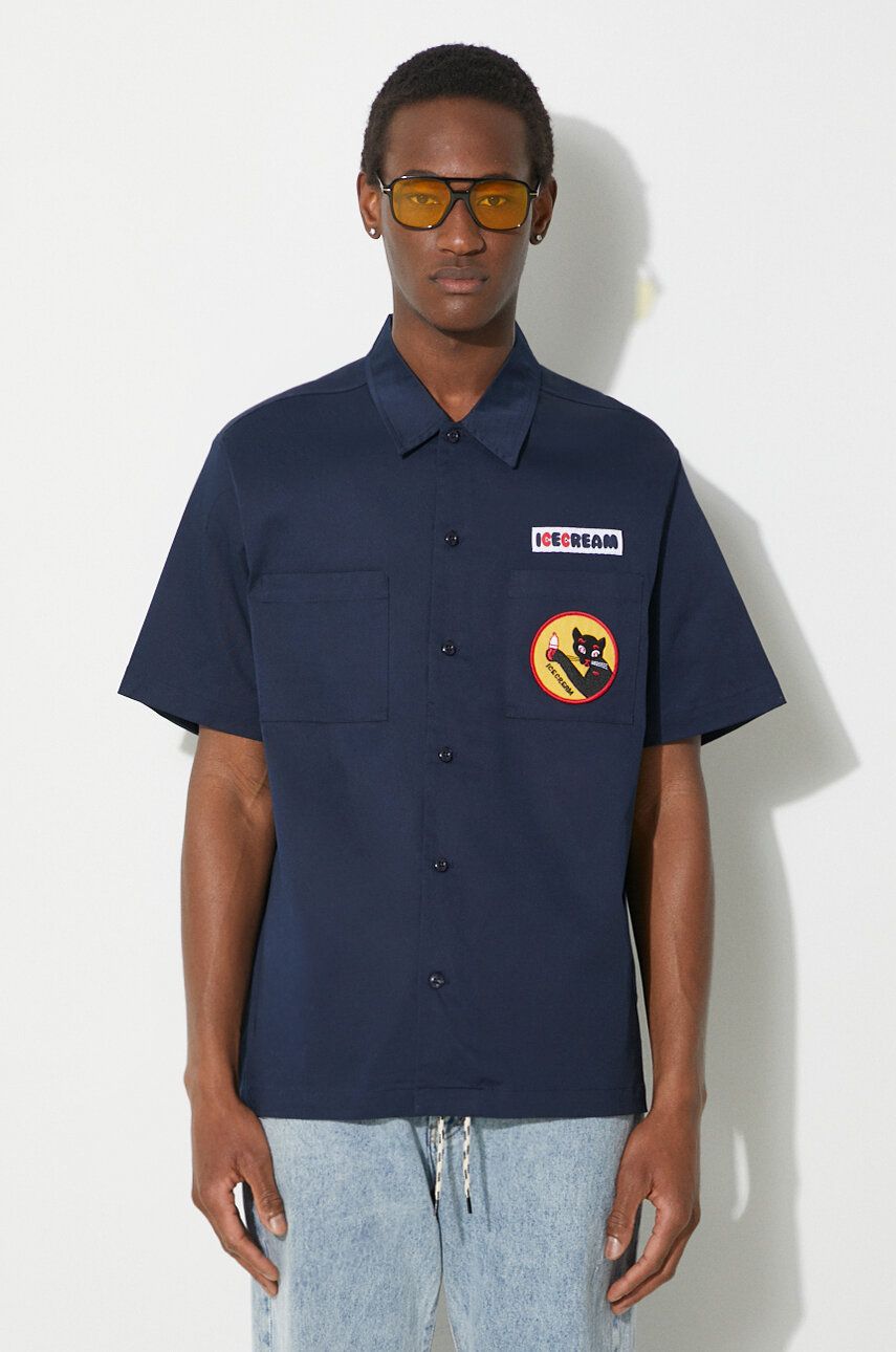 Риза BBC IceCream ICECREAM Waitress Camp Collar Shirt Тъмно синьо | IC24117, 0