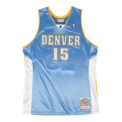 Фланелка Mitchell & Ness Mitchell & Ness Denver Nuggets 2003-04 Carmelo Anthony #15 Swingman Jersey Синьо | AJY4CP19128-DNULTBL03CAN