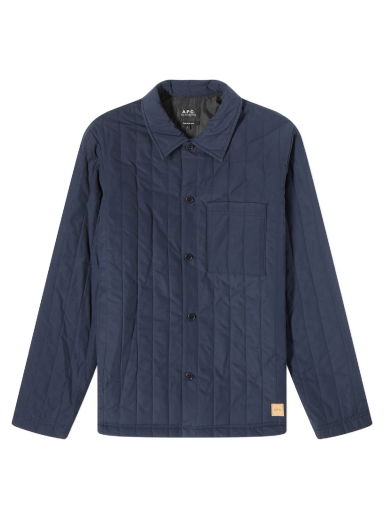 Яке A.P.C. Hugo Quilted Shirt Jacket Тъмно синьо | COEZV-H02859-IAK