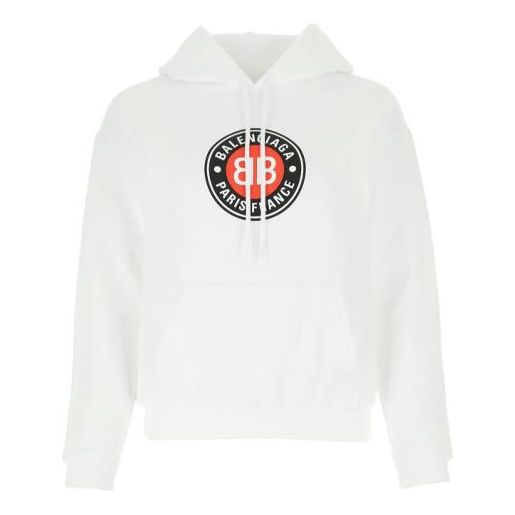 Суитчър Balenciaga Casual Cotton Hoodie Бяло | 612959TJVD79000