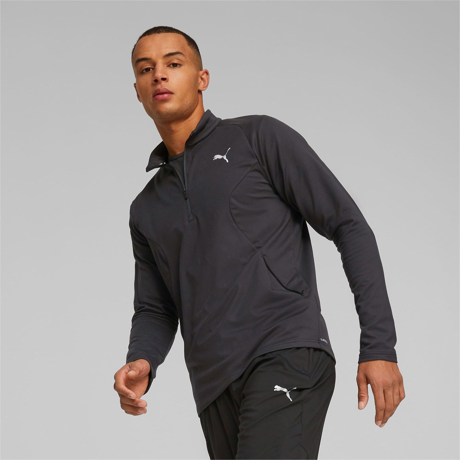 Суитчър Puma Run CLOUDSPUN Knit Half-Zip Top Черно | 523272_01, 0