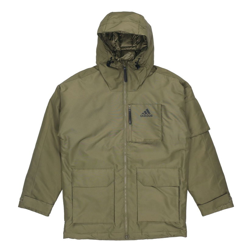 Парка adidas Originals Hooded Down Jacket Зелено | H61734