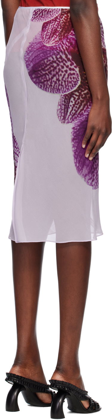 Пола Dries Van Noten Dries Van Noten Floral Print Silk Midi Skirt Лилаво | 251-010804-1226, 2