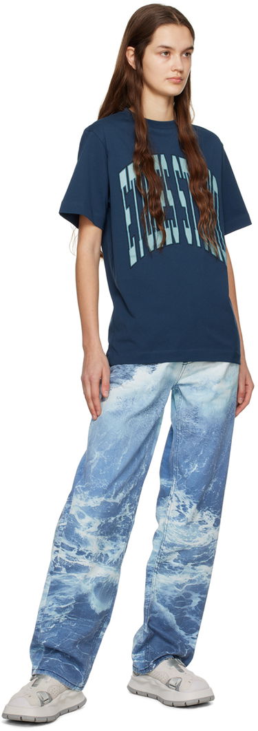 Тениска Études Études Wonder College T-Shirt Синьо | E23MM109A01043, 3