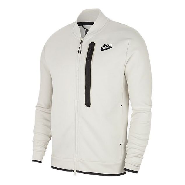 Яке бомбър Nike Fleece Stand Collar Jacket Бяло | CZ1797-072, 0
