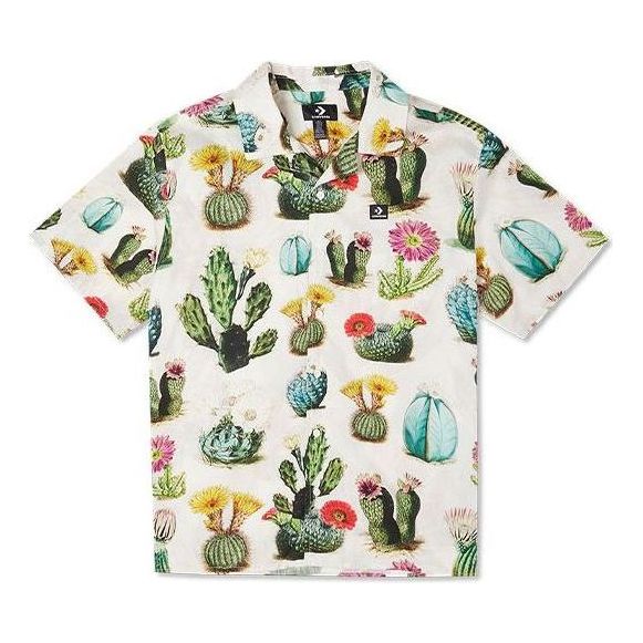 Риза Converse Converse Plant Printed Resort Shirt Бяло | 10023277-A03