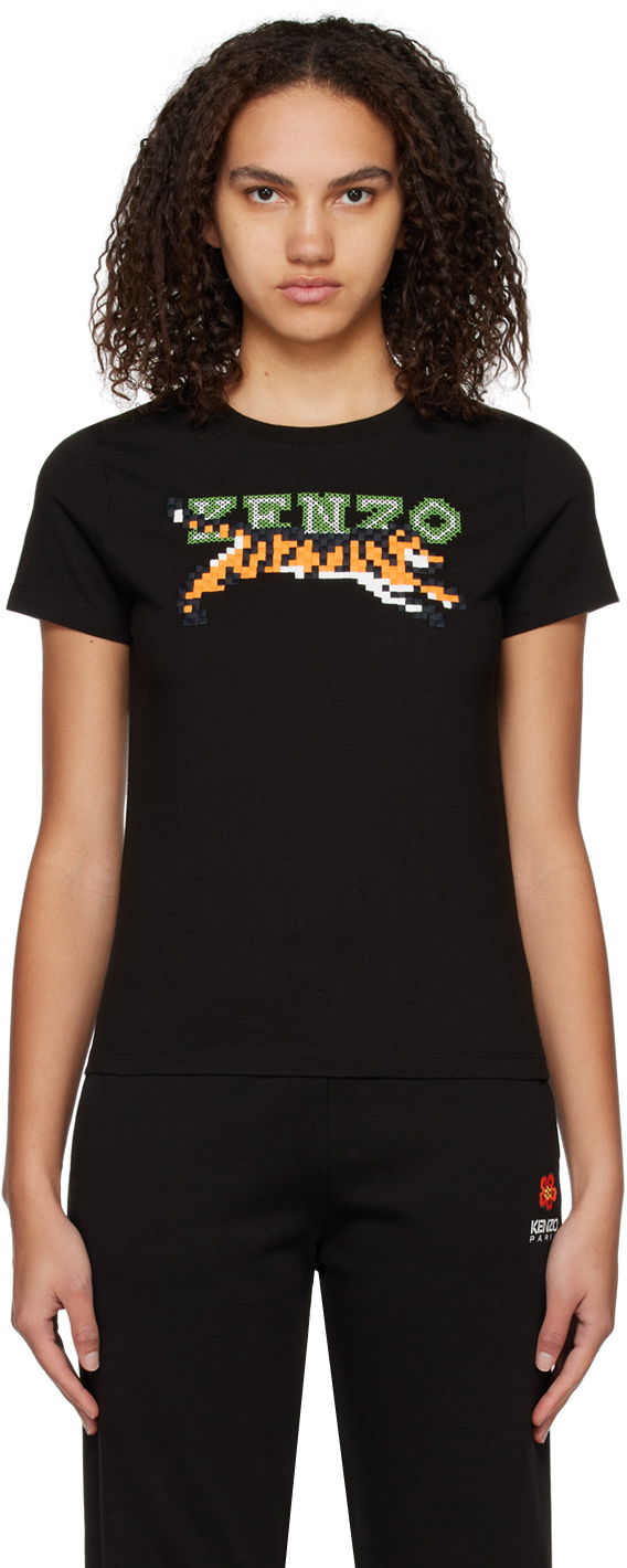 Тениска KENZO Paris Pixel Classic T-Shirt Черно | FD52TS0124SG, 0