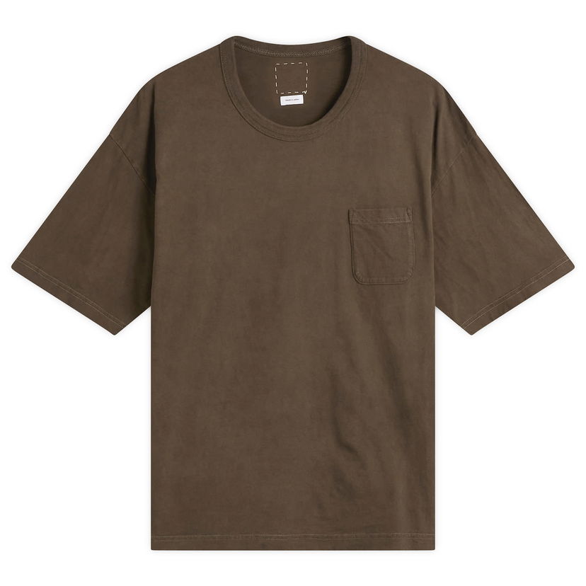 Тениска visvim Jumbo Crew Neck Short Sleeve T-Shirt with Chest Pocket Кафяво | 0125205010011