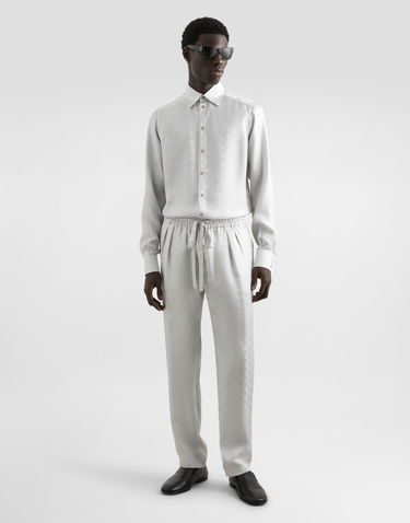 Панталони Dolce & Gabbana Dolce & Gabbana DG Logo Jacquard Jogging Trousers Бяло | GP12QTFJ1JYN4534, 3
