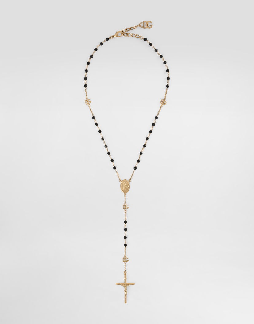 Колие Dolce & Gabbana Rosary-style Metal Necklace Onesize Черно | WNR4C1W1111ZOO00