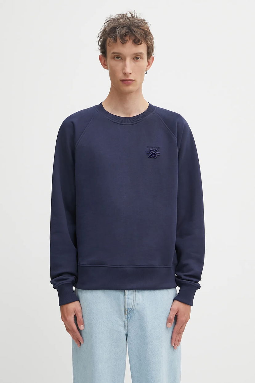 Суитчър Filling Pieces Filling Pieces Embroidered Knot Sweatshirt Тъмно синьо | 422530500143