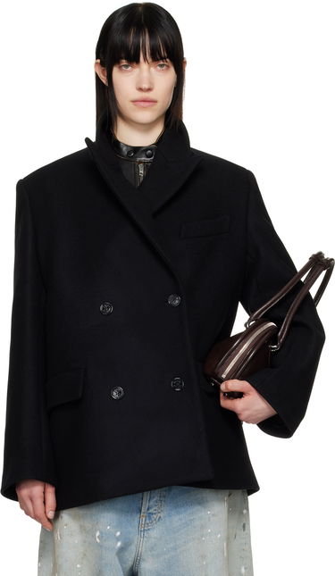 Палта Acne Studios Acne Studios Double-Breasted Wool Coat Черно | A90634-, 0