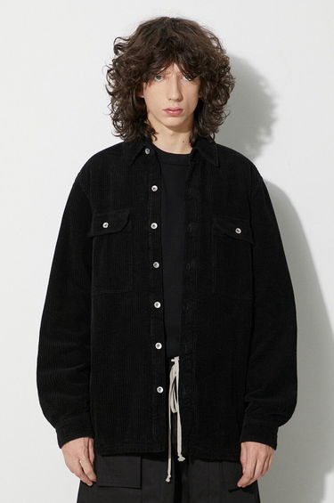Риза Rick Owens Corduroy Shirt Jacket Черно | DU02C5755.HC, 0