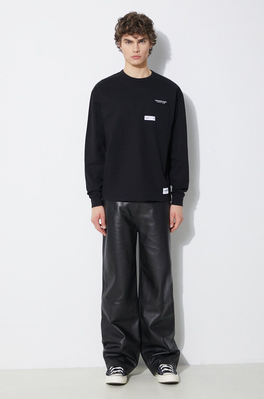 Тениска Neighborhood NEIGHBORHOOD Classic-P Crewneck Long Sleeve T-Shirt Черно | 241FPNH.CSM05, 1