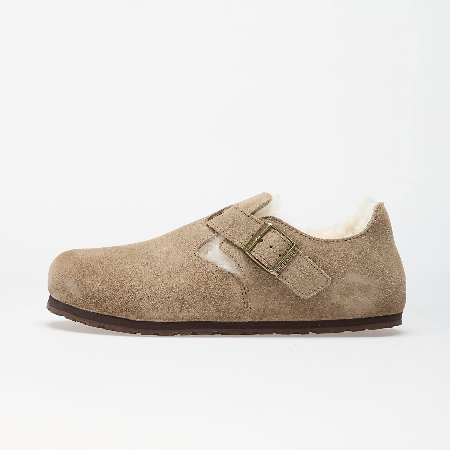 Кецове и обувки Birkenstock Birkenstock London Shearling Suede Leather Бежово | 1028470, 0