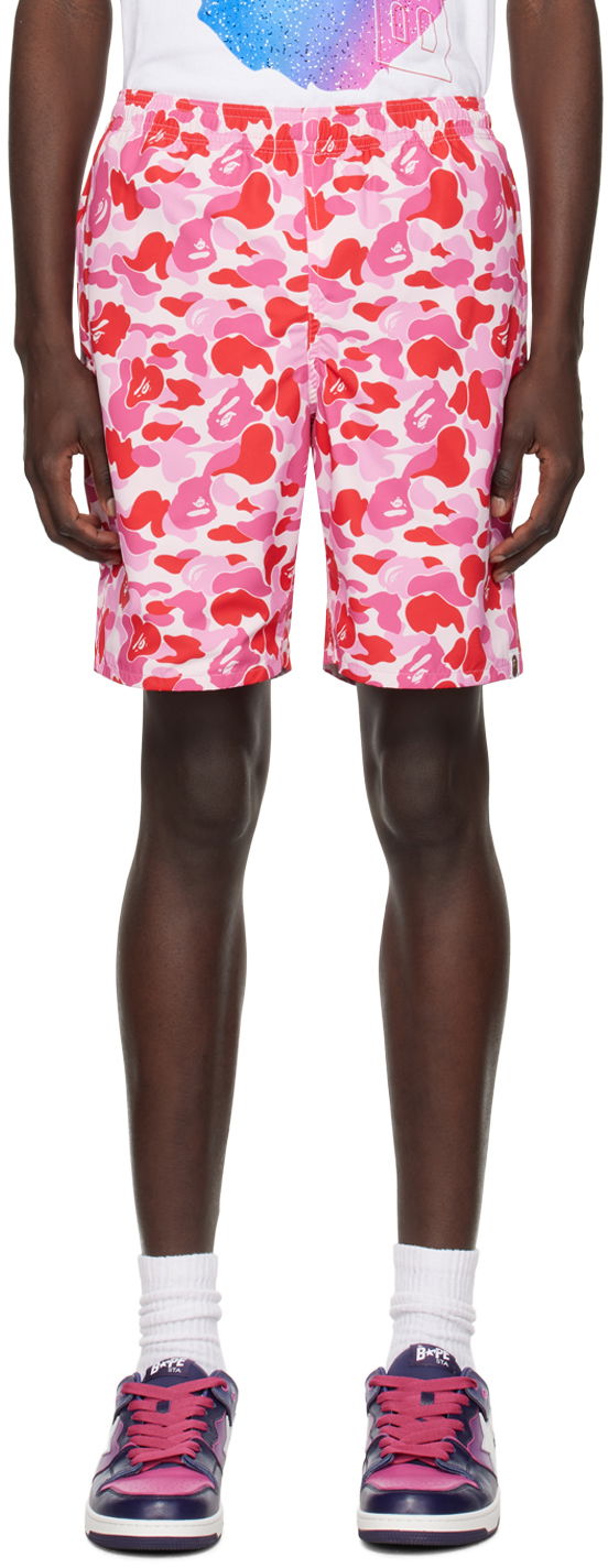 Къси панталони BAPE ABC Camo Shorts Розово | 001SPJ301018M, 0