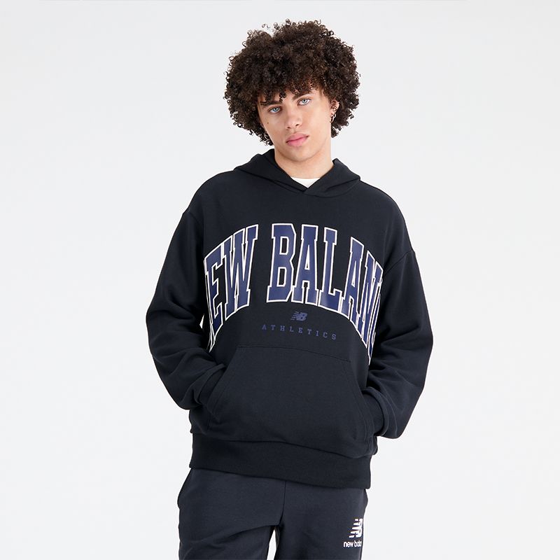 Суитчър New Balance New Balance Athletics Arch Logo Hoodie Черно | UT31550BK, 0