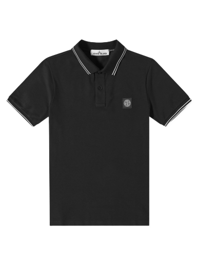 Поло тениска Stone Island Stretch Pique Tipped Polo Черно | 101522S18-V0029