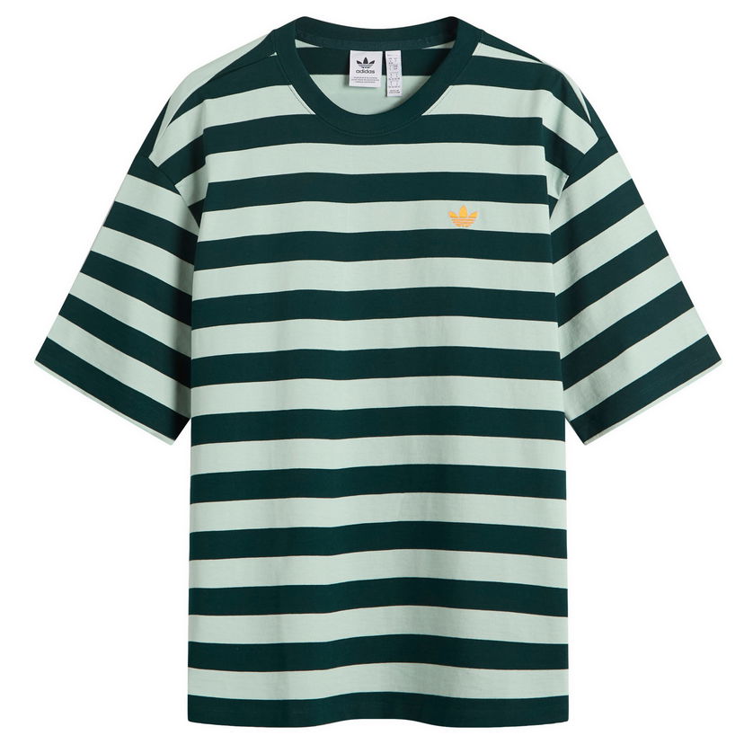 Тениска adidas Originals Women's Striped T-Shirt Зелено | KF2322