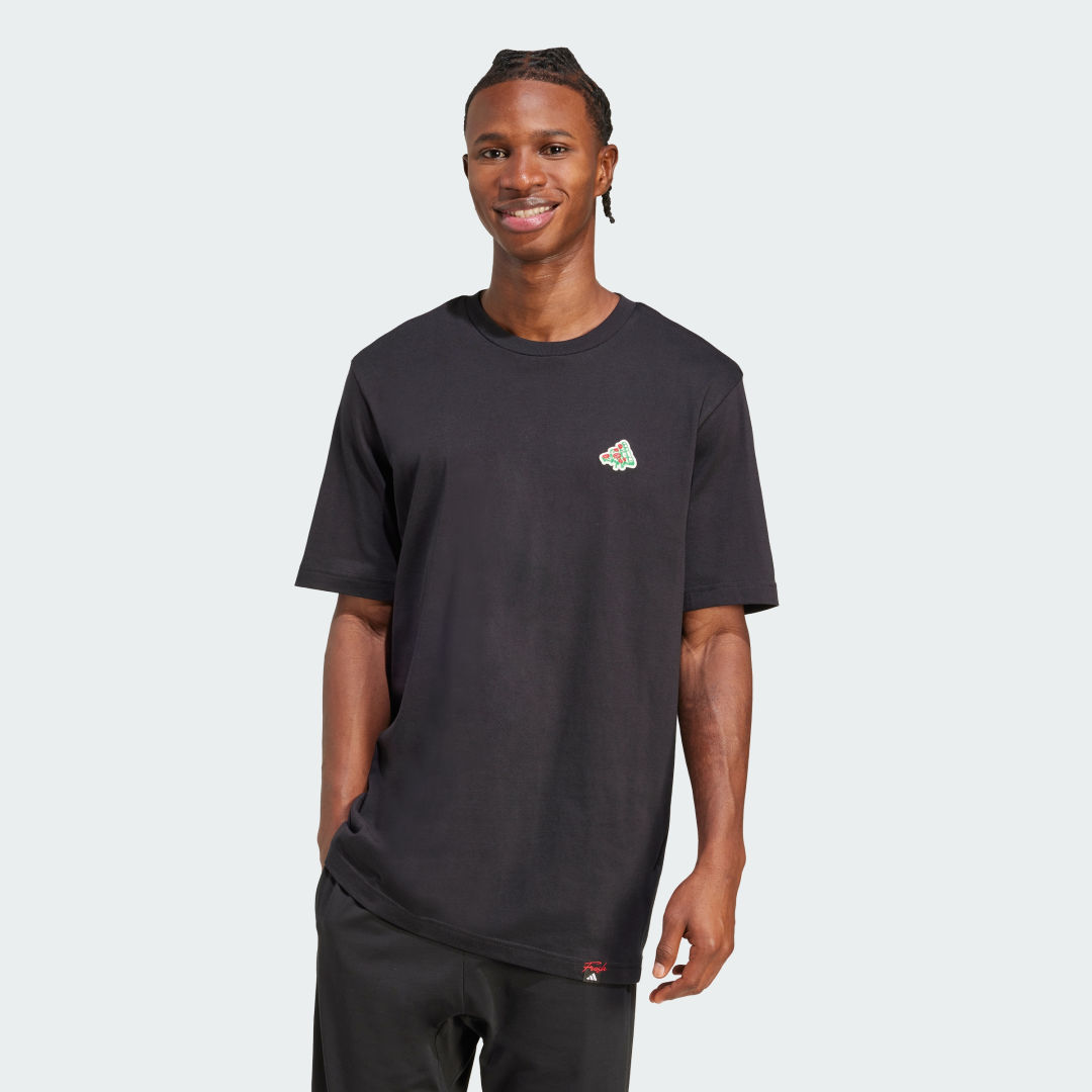Тениска adidas Performance Mini Pizza Graphic T-Shirt Черно | JM6483, 0