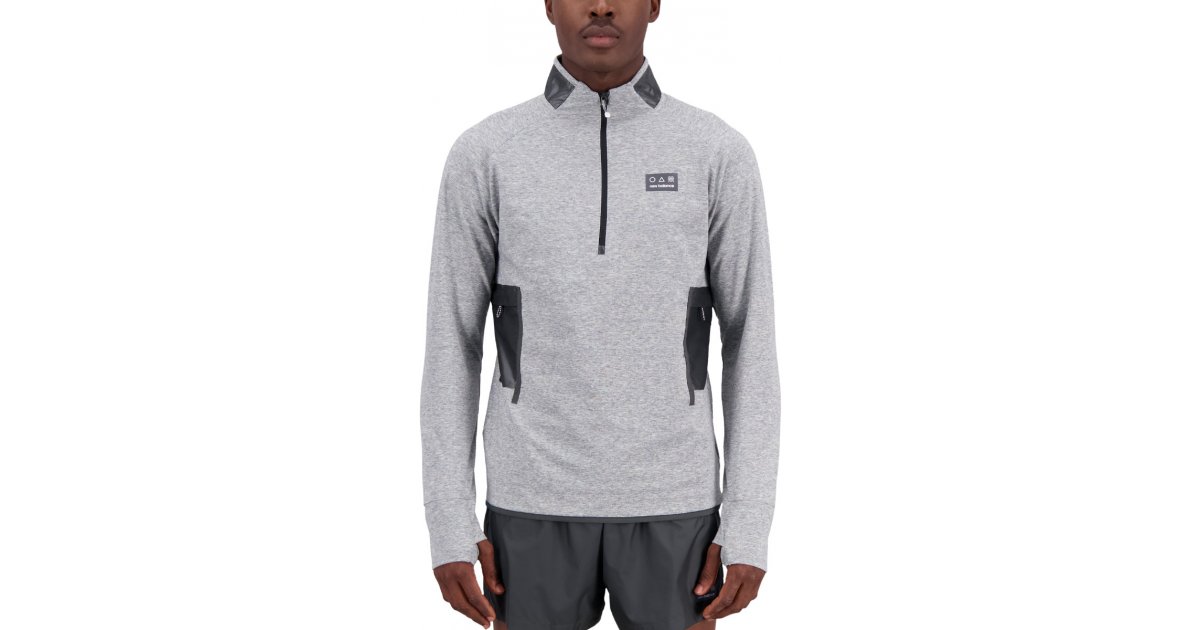 Суитчър New Balance Sweatshirt Impact Run AT Сиво | mt31273-sxy, 1