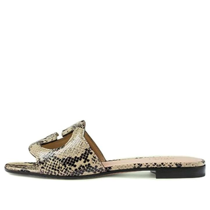 Кецове и обувки Gucci Gucci Interlocking G Cut-Out Slide Sandals Бежово | 694451-19Y00-9719