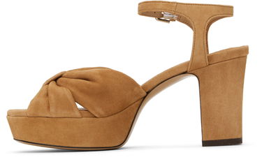 Аксесоари Jimmy Choo Jimmy Choo Heloise 80 Suede Heeled Sandals Кафяво | HELOISE 80, 2
