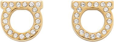 Обеци FERRAGAMO Salvatore Ferragamo Gancini Crystal Earrings Металик | 696576, 0
