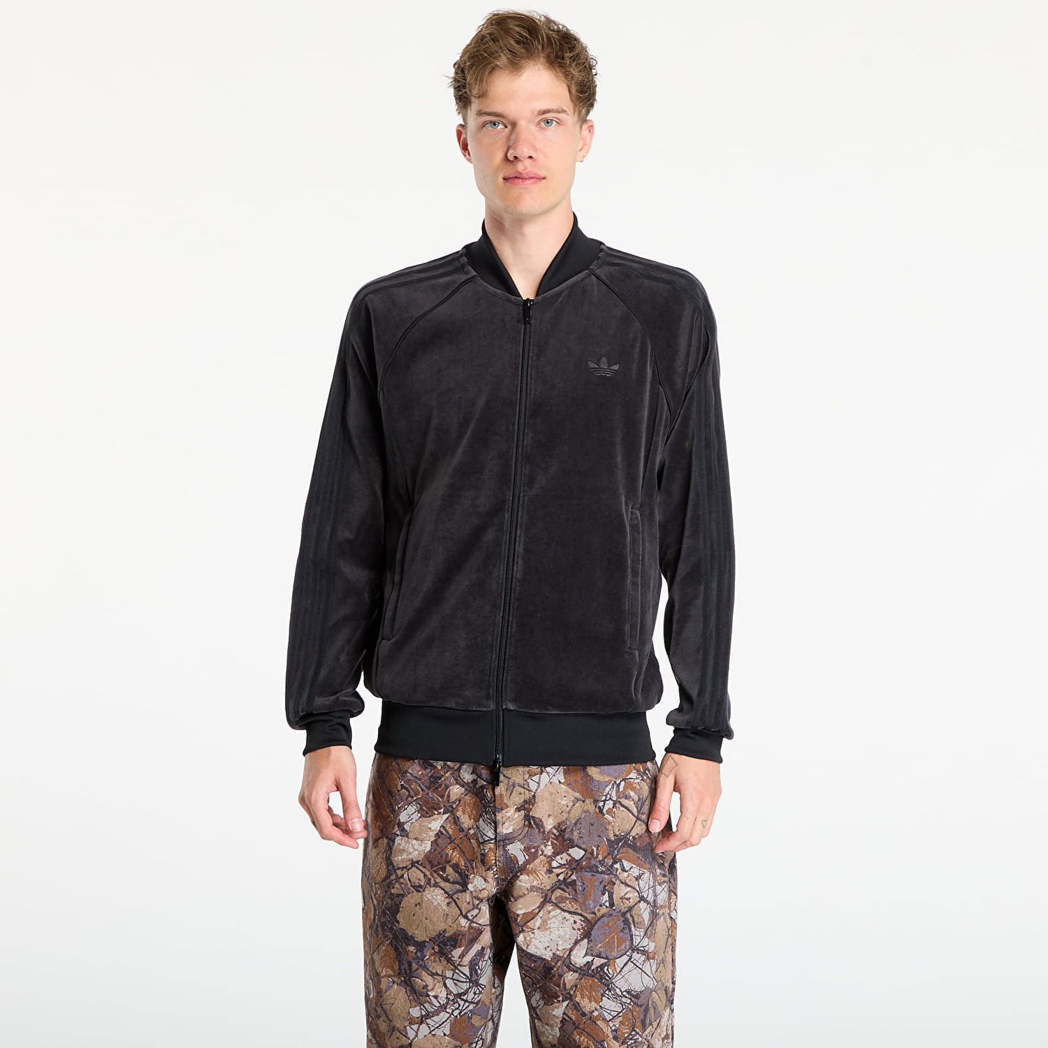 Суитчър adidas Originals Sweatshirt adidas SST Adicolor Velour Track Top Black Черно | JX1559, 0