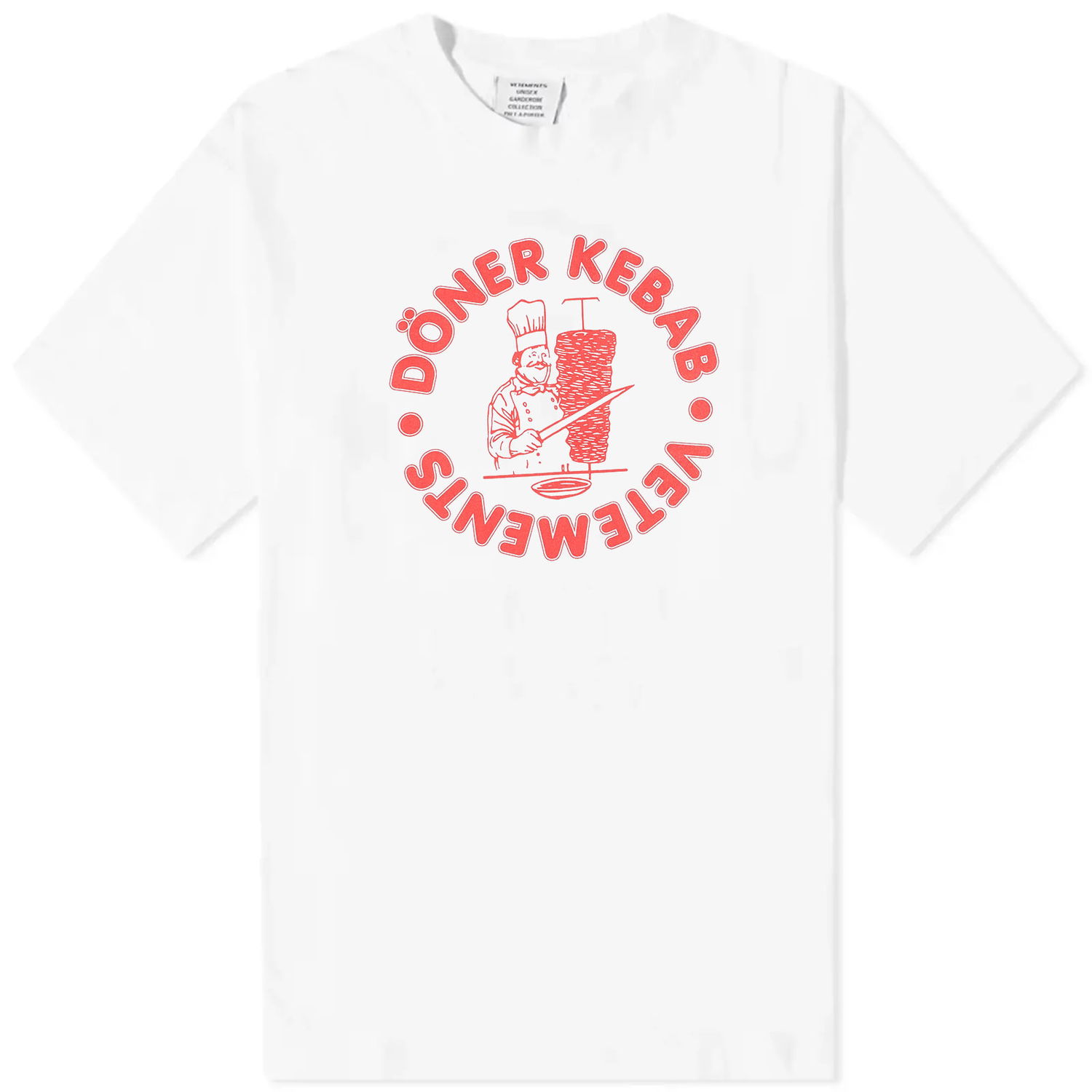 Тениска VETEMENTS Doner Kebab T-Shirt White Бяло | UE54TR540W, 0