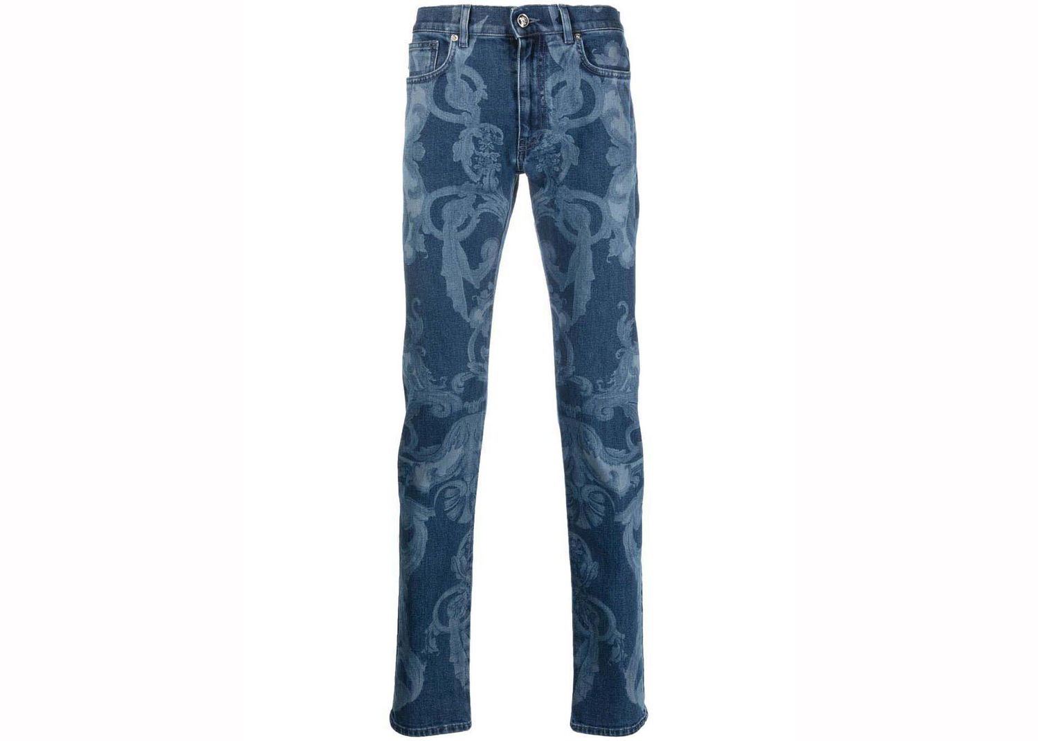 Дънки Versace Baroque-Print Skinny Jeans Blue Синьо | 1006078-1A04164-1D030, 0
