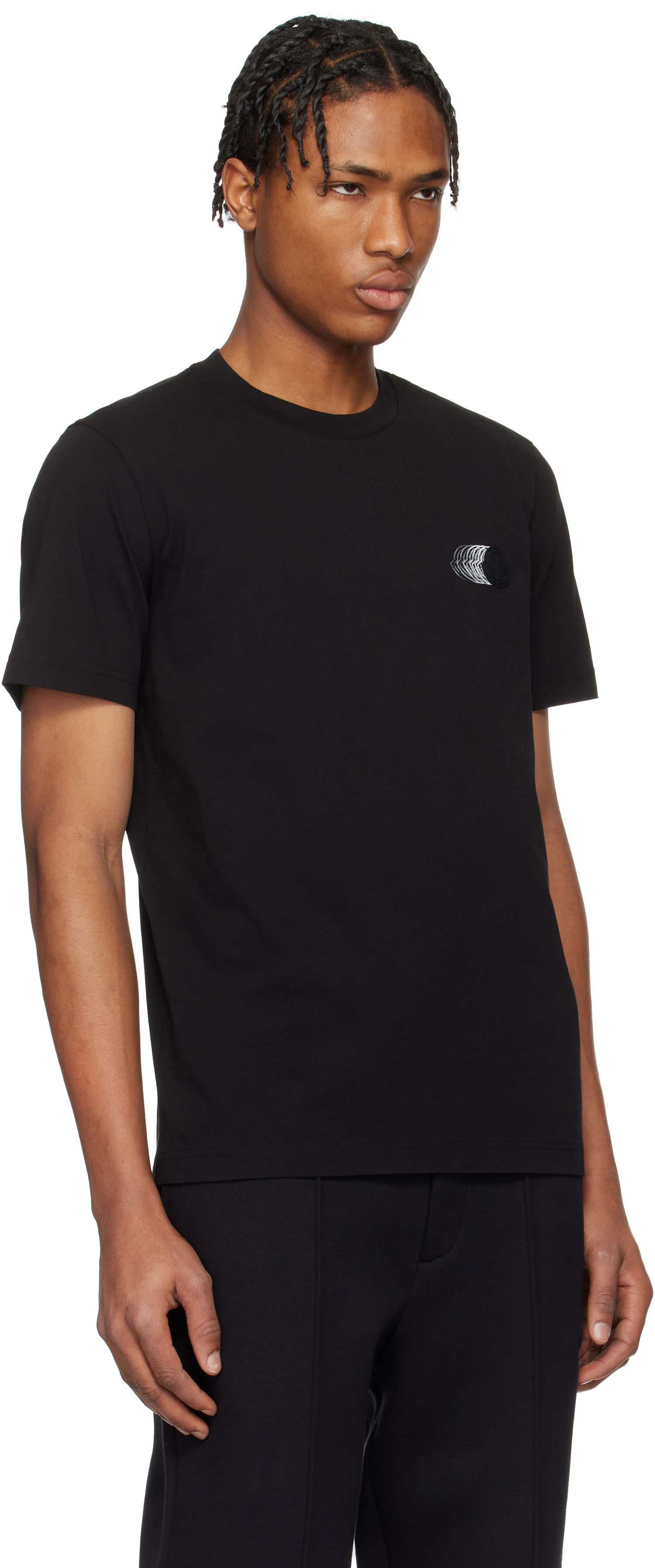 Тениска Moncler Moncler Faded Logo Cotton T-Shirt Черно | K10918C0002889A17, 1