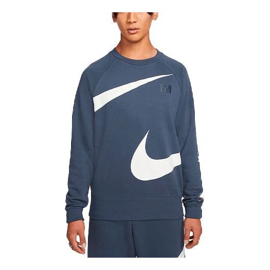 Суитчър Nike Swoosh Ft Crewneck Sweatshirt Синьо | DD6097-437