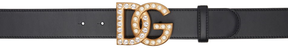 Колани Dolce & Gabbana Black DG Belt Черно | BE1576 AQ339, 0